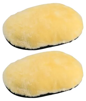 Produktbild von Autowaschhandschuh aus natürlichem Lammfell, extra groß, kratzfrei, aus Schaffell (2er-Pack)