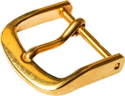 Produktbild von Gelb vergoldeter Verschluss für Lederarmband Chrono Unisex Gold Springbar 16 mm