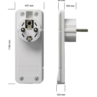 Immagine prodotto di BACHMANN SmartPlug spina piatta 1x contatto di terra bianco, 1,5 m
