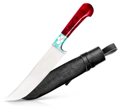 Produktbild von Pchak Universalküchenmesser Handgefertigt usbekisches Küchenmesser Stabilholz Hülsenstahl
