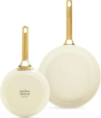 Produktbild von GreenPan Padova Reserve, Frittierset, Cremefarben, Aluminium, Keramik, Gold, Edelstahl