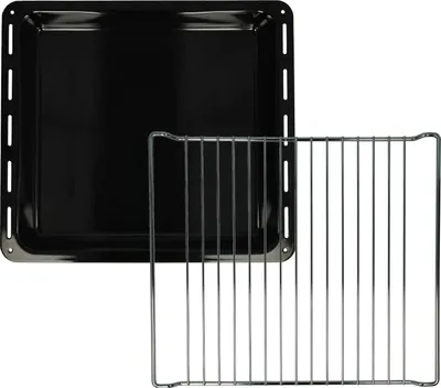 Produktbild von vhbw Backblech, Gitterrost (2-tlg. Set) kompatibel mit Privileg 3480035 31120, 462.019 30936, 348003 31120, 347954 31119 Backöfen - 42 x 37 x 2,3 cm