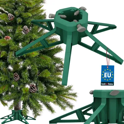 Produktbild von KOTARBAU® Weihnachtsbaumständer mit Wassertrank Christbaumständer für Baumhöhe bis 3,5 m Tannenbaumständer Kunststoff Klassisch Grün