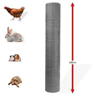 Produktbild von Sechseckiges verzinktes Vinylnetz, verzinkt 25 mm, 1x25 m, Draht 0,75 mm