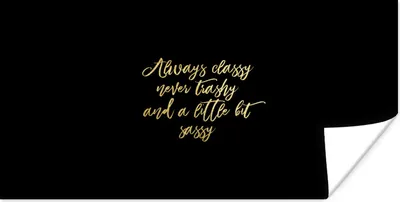 Produktbild von MuchoWow® Poster Zitate - Gold - Schwarz 40x20 cm - Poster für die Wand - Poster Schlafzimmer