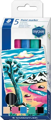 Produktbild von Acrylmarker Lumocolor 5 Stück Packung mit 10 Stück