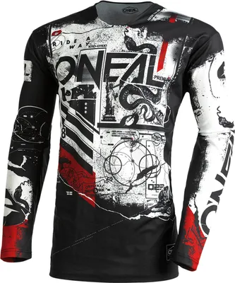 Produktbild von Oneal Mayhem Scarz V.22 Motocross Jersey (Black/White/Red,M)