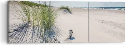 Produktbild von Bild auf Leinwand - Leinwandbild - 3 Teile - Mrzezyno Strand Meer - 90x30cm - Wand Bild - Wanddeko - Wandbilder - Leinwanddruck - Bilder - Wanddekoration - Leinwand bilder - Wandbild - CA90x30-4281