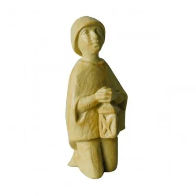 Produktbild von Hirtenjunge kniend * handgeschnitzt * 10 cm