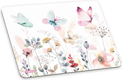 Produktbild von itenga Mauspad Schmetterling Deluxe 22 x 18 cm Kunststoff rutschfest