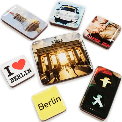 Produktbild von United1871 Berlin Souvenirs Kühlschrankmagnete, 7 teiliges Set - Magnete mit Berlin Motiven als Berlin Andenken