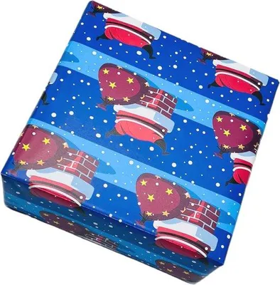 Productafbeelding van Famanu cadeaupapier met kerstmotief - 3 vellen van 86 x 64 cm
