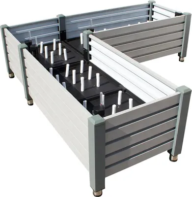 Produktbild von Hochbeet Milano mit integrierter Bewässerung, Kräuterbeet aus Aluminium und Stahl