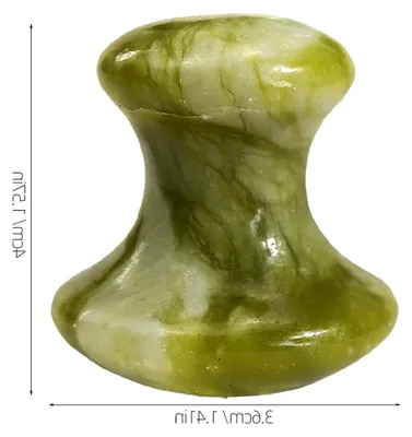 Produktbild von Pilzförmige Massagesteine aus Jade – 3 Stück für Gesichtsmassage und Hautpflege