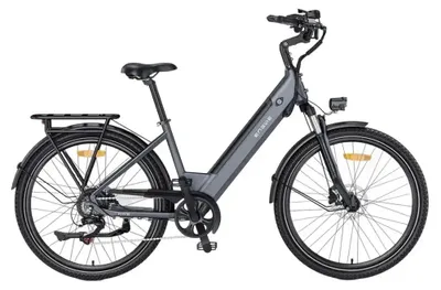 Imagen del producto de ENGWE P275 - Bicicleta eléctrica con candado de cadena - 27,5 pulgadas - Motor 250W - Autonomía 100 km - 3 velocidades automáticas - Frenos de disco hidráulicos - Batería 691Wh - Cuadro bajo - Gris