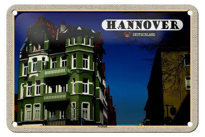 Produktbild von Blechschild Städte Hannover Nordstadt Gebäude 18x12cm Geschenk Schild