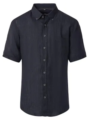 Produktbild von CASAMODA - Leinenhemd Kurzarm (126130671), Größe:XL, Farbe:schwarz (801)