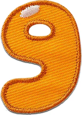 Produktbild von Zahl 9 - 3.1 x 2.3 cm: Zahl/Ziffer Bunt - Aufnäher, Bügelbild, Aufbügler, Applikationen, Patches, Flicken, Zum Aufbügeln