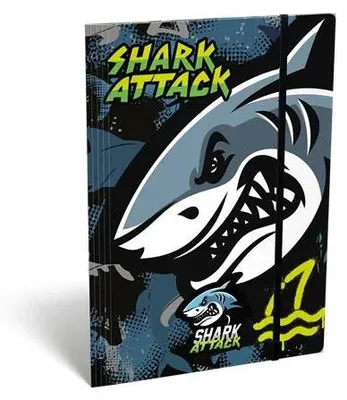 Obrázok produktu pre Doska s gumičkou, kartón, A4, LIZZYSULI, "Shark Attack"