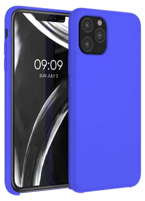 Produktbild von kwmobile Handyhülle für Apple iPhone 11 Pro Hülle - Case Silikon - Kabelloses Laden - Schutzhülle Cover in Baltik Blau