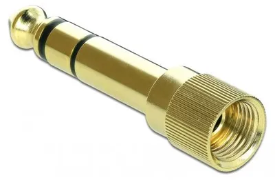 Image de Delock 66390 DELOCK Adapter 6,35mm Klinkenst.>3,5mm Klinkenbu.3pin Metall