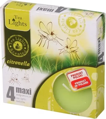 Obrázek produktu pro Nohel Garden Svíčka čajová CITRONELLA MAXI vonná 4ks