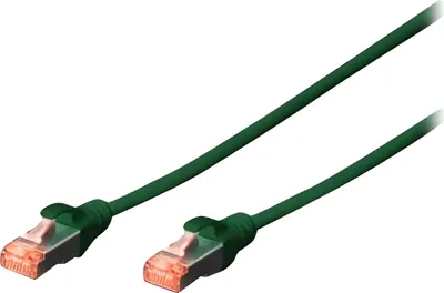 Produktbild von DIGITUS Patchkabel Cat6 S/FTP 2xRJ45 5.0m grün Hebelschutz Polybeutel