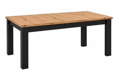 Produktbild von INSPIRO C-14 Esstisch ausziehbar 160–200 × 90 cm Eiche Artisan Schwarz, KI-generiertes Bild