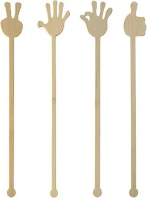 Produktbild von 1000 Papstar Getränke-Quirle, Bambus pure 21 cm Hands 88422