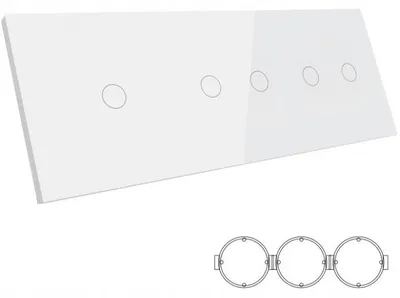 Produktbild von B-LINE Touch Panel Glas 5G Weiß Einzelner Schalter