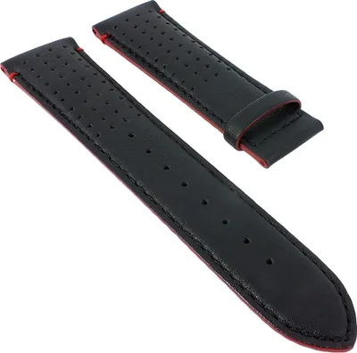 Produktbild von Citizen Promaster | Uhrenarmband Leder schwarz/rot 23mm für AT9036-08E