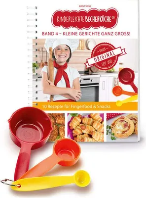 Produktbild von Kinderleichte Becherküche - 3 Messbecher + Rezeptbuch Band 4 - Kleine Gerichte ganz groß!