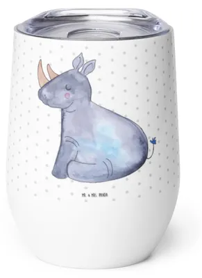 Produktbild von Mr. & Mrs. Panda thermosbecher Einhorn Nashorn - Weiß - Geschenk, Unicorn, Glitzer, Thermo Becher, Thermobecher, Regenbogen, glühwein tasse, Zoo, Lustig, kaffee