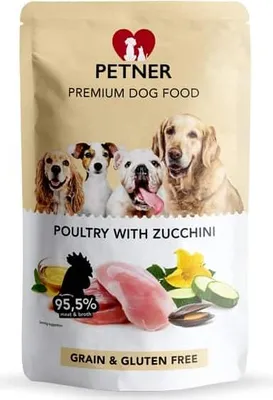 Image de Petner Premium nourriture pour chiens volaille avec courgettes 500g volaille avec courgettes