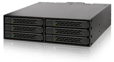 Produktbild von Icy Dock MB996SP-6SB, 0 TB, 800 g, Schwarz
