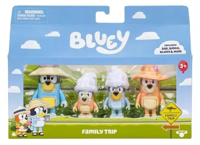 Zdjęcie produktu dla Figurki Bluey Zestaw Wycieczkowy 4 sztuki