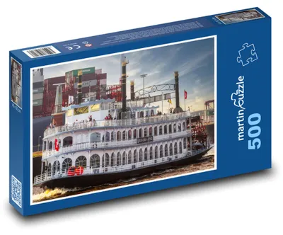 Zdjęcie produktu dla Puzzle 500 Historyczny Statek w Hamburgu - martinpuzzle