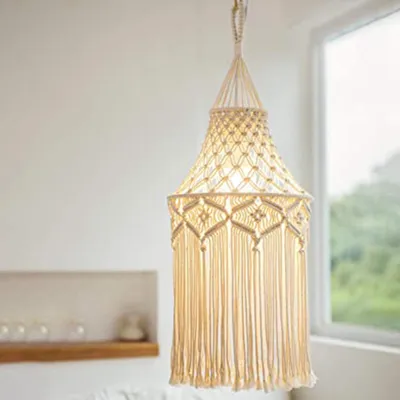 Obrázek produktu pro Boho macramé stínidlo lampy, 80 x 30 cm