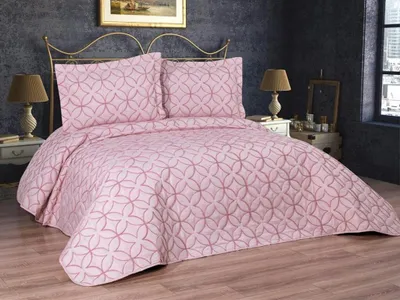 Produktbild von L'Essentiel Linge de Maison, Parolin - Powder, Doppelbett-Tagesdecken-Set, Pulver, 100% BAUMWOLLE, 250 x 260 cm