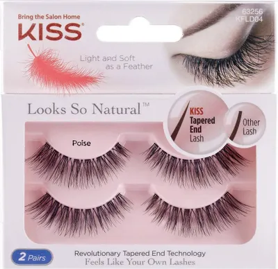 Produktbild von Kiss | Umělé řasy, pásky na řasy, Poise, dlouhé, husté, 2 páry