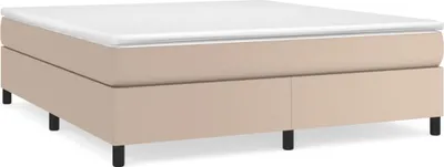 Obrázek produktu pro vidaXL Box spring bed frame cappuccino-brown 160x200 cm Imitace kůže