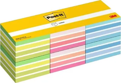 Obrázok produktu pre Post-It OCPPX6, Štvorec, Modrá, Zelená, Oranžová, Ružová, 76 mm, 76 mm, 450 listy