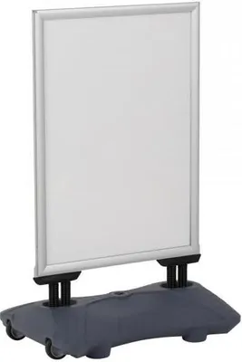 Produktbild von update displays Kundenstopper WindPro Lite silber DIN A1 2 Fächer