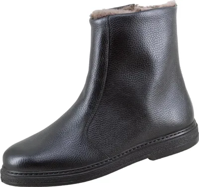 A studio shot of a black leather boot.