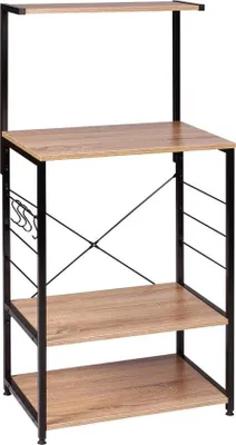 Immagine prodotto di Armadio da cucina in legno - Pensile a giorno - Rovere chiaro - 60x40x123 cm