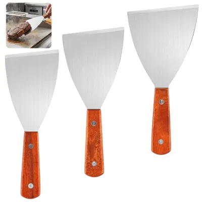 Imagen del producto de Espátulas para parrilla de acero inoxidable, juego de 3 unidades, para la cocina