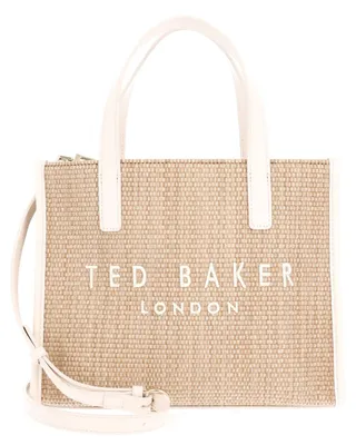 Produktbild von Ted Baker Handtasche Umhängetasche Paolina Faux Raffia Small Icon Bag Ivory beige