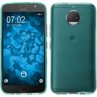 Produktbild von PhoneNatic Case kompatibel mit Lenovo Moto G5s Plus - türkis Silikon Hülle transparent Cover