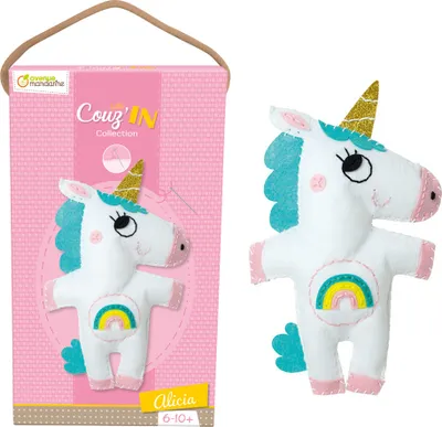 Image de My Mandarine KC066C Kit de couture My Mandarine « Little Couz'In », licorne Alicia