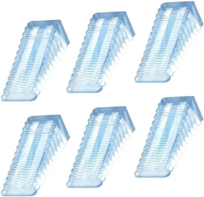 Immagine prodotto di Ibenzoa® Set di 6 paraurti per porte in silicone – regolabili da 2 mm a 75 mm, antiscivolo e delicati per pavimenti in piastrelle, moquette, laminato, legno e vetro